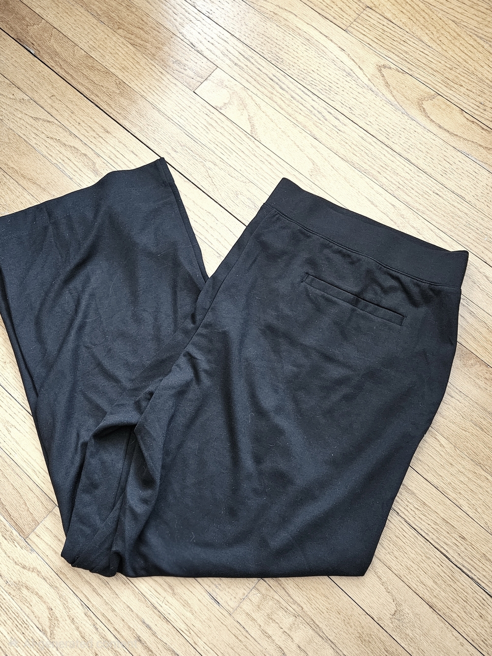 Lands' End Black Plus Size 3X Stretch Pants With Back Pocket